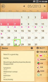 Period Calendar / Tracker Resimleri