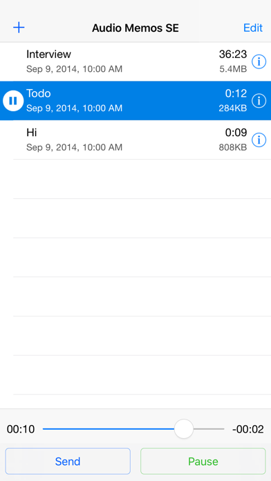 Audio Memos SE: Voice Notes Resimleri