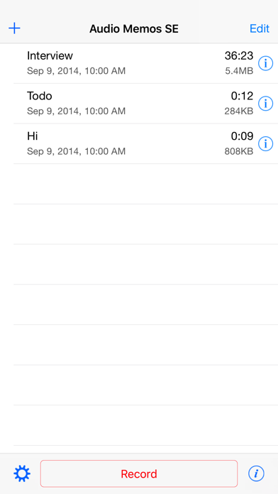 Audio Memos SE: Voice Notes Resimleri