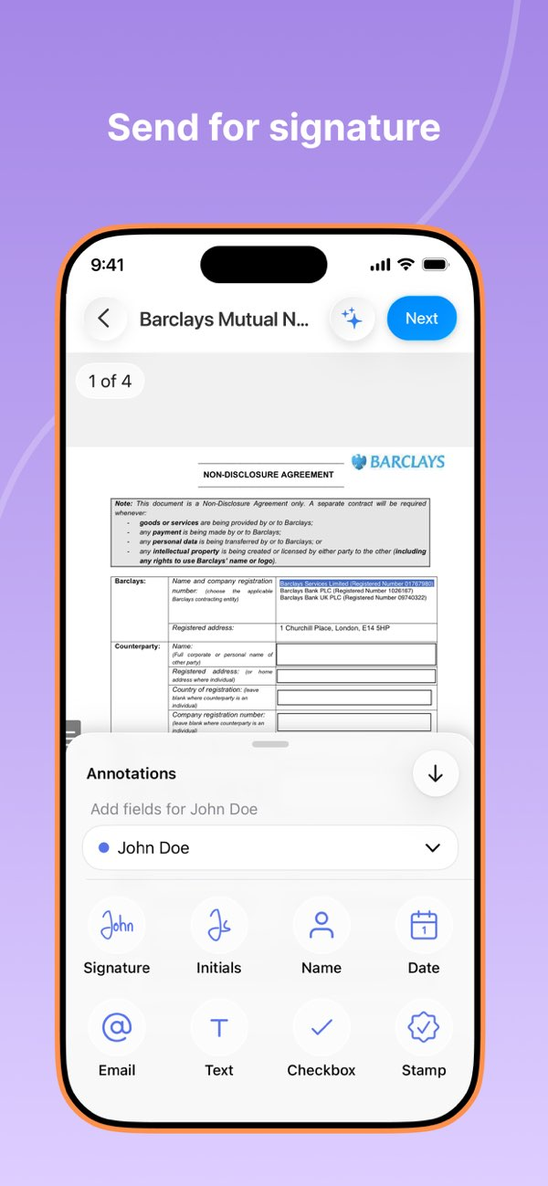 Signeasy: Sign & send document Resimleri