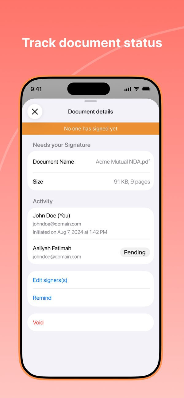 Signeasy: Sign & send document Resimleri