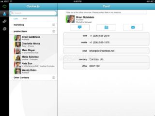 Microsoft Lync 2010 for iPad Resimleri