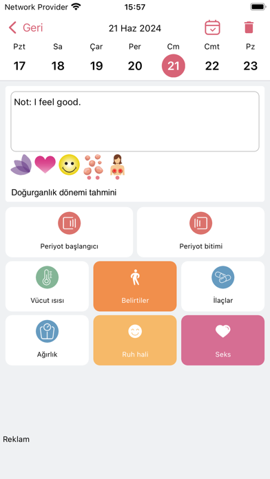 WomanLog Takvim Resimleri