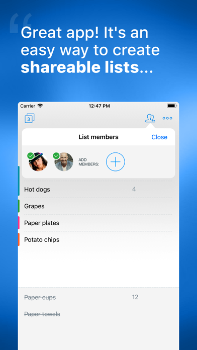 Grocery List with Sync Resimleri