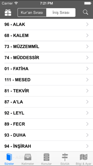 Kur'an Fihristi Resimleri