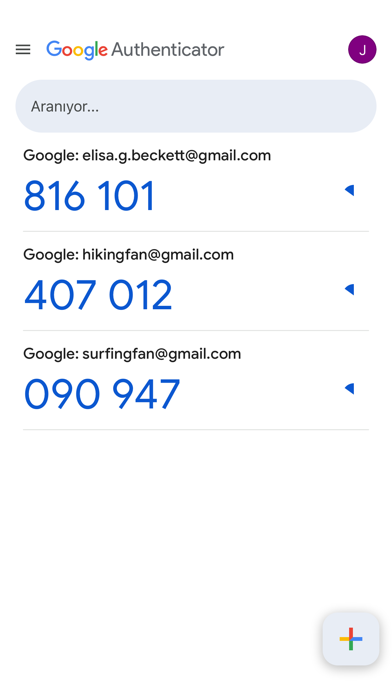 Google Authenticator Resimleri