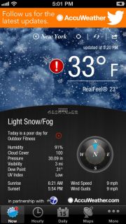 AccuWeather for iPhone Resimleri