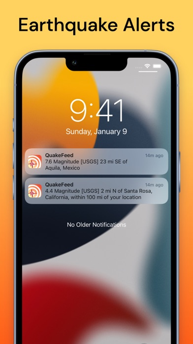 QuakeFeed Earthquake Alerts Resimleri