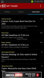 ESPN ScoreCenter Resimleri