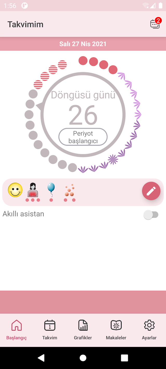 WomanLog Takvim Resimleri