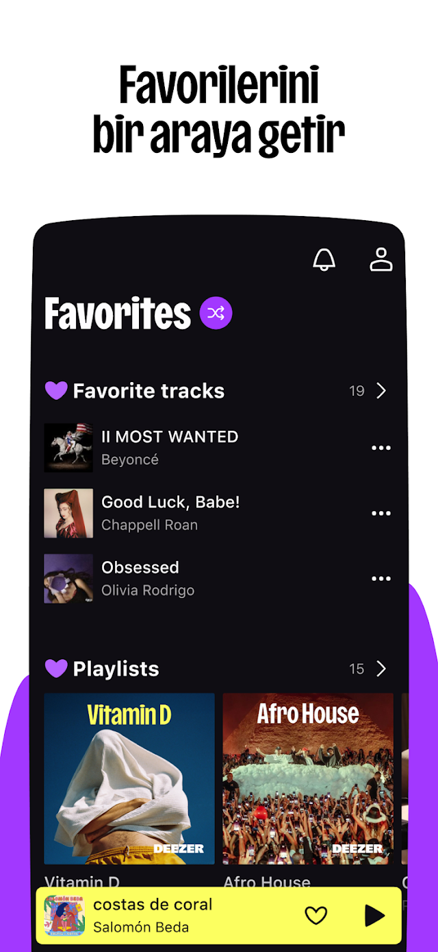 Deezer: müzik indirme programı Resimleri