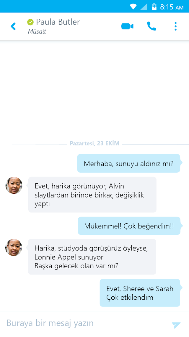 Skype for Business for Android Resimleri