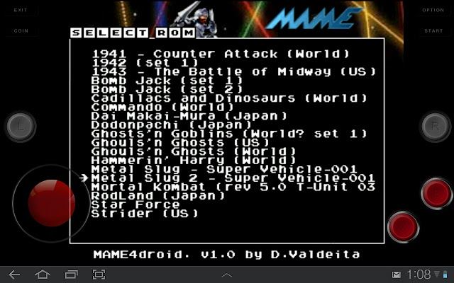 MAME4droid (0.37b5) Resimleri
