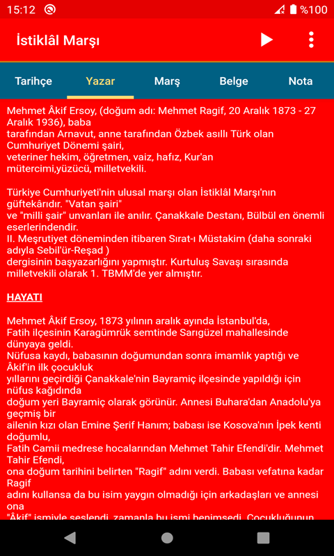 İstiklâl Marşı Resimleri