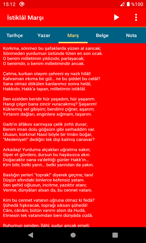 İstiklâl Marşı Resimleri