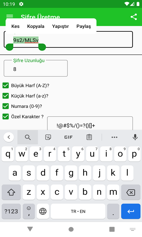 Şifre Üretme Resimleri